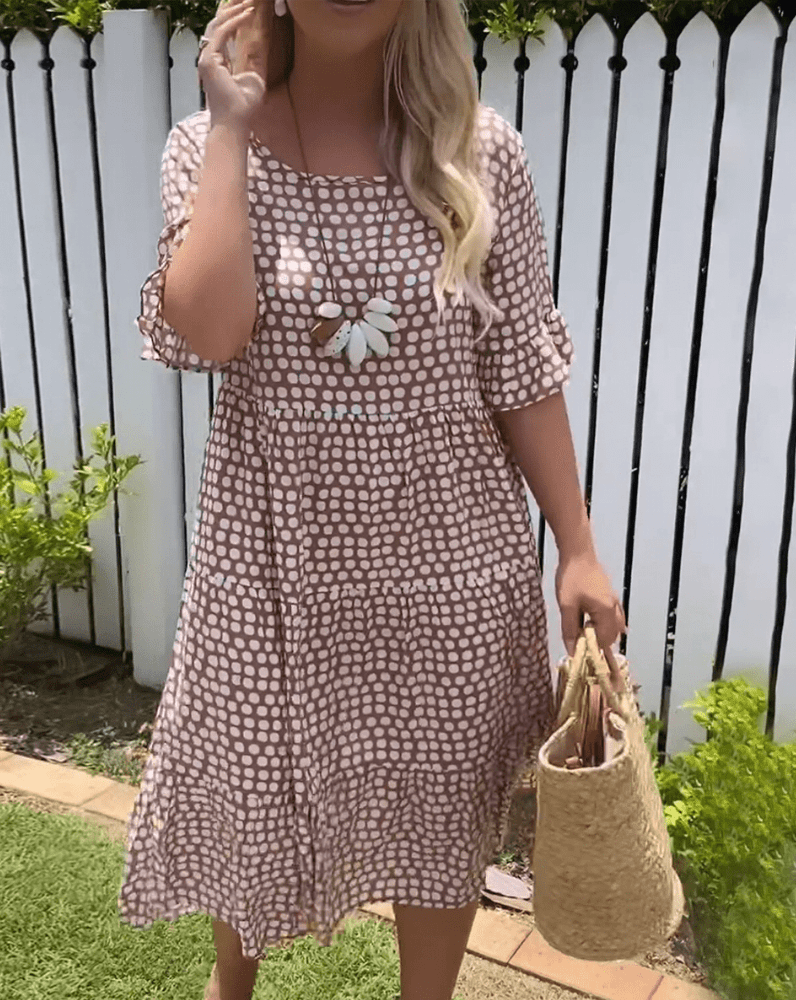 Darcy - Midi - jurk met korte mouwen - bellanza