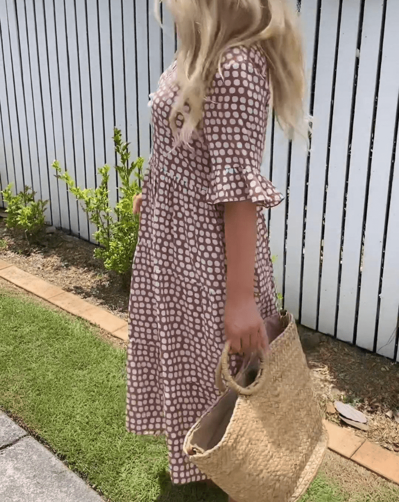 Darcy - Midi - jurk met korte mouwen - bellanza