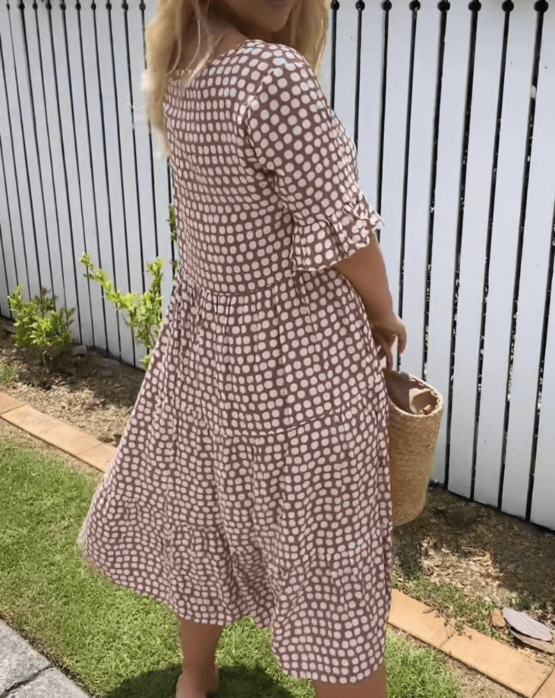 Darcy - Midi - jurk met korte mouwen - bellanza