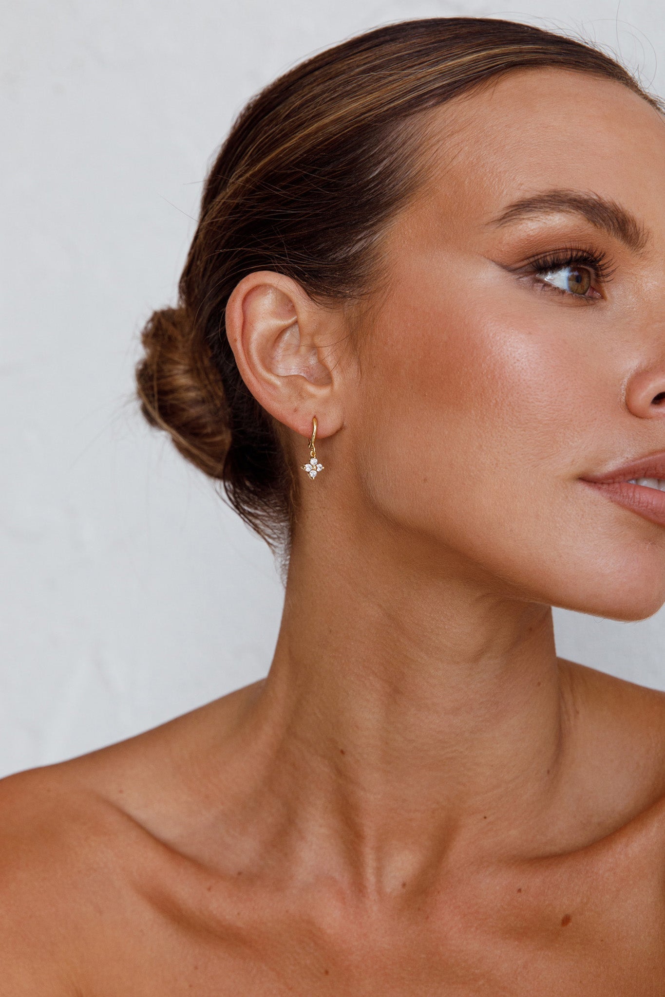 Diamanten Creolen Oorbellen Dexter Clover Goud - Bellanza