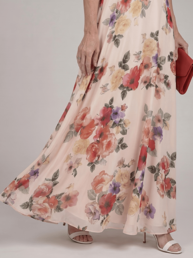 Elarose | Mouwloze Vloeiende Maxi Jurk - Bellanza