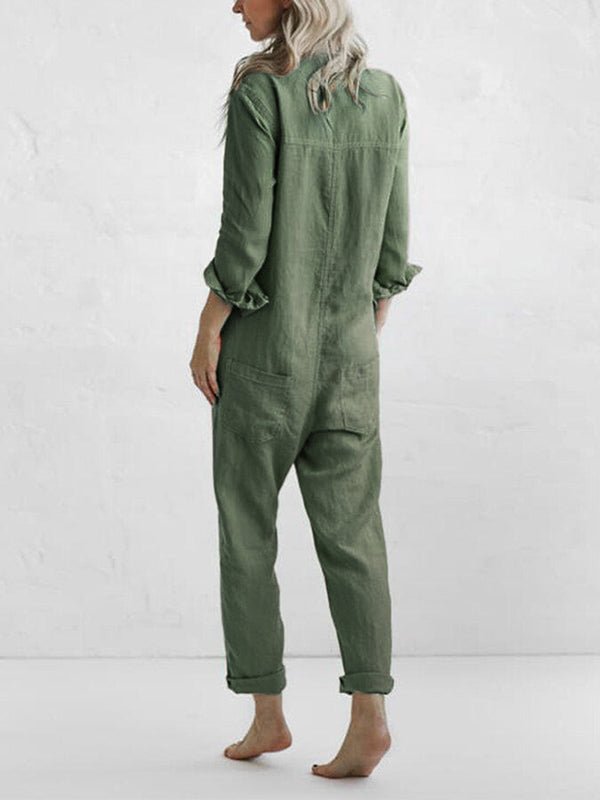 Elegante en Comfortabele Lange Mouwen Jumpsuit - bellanza