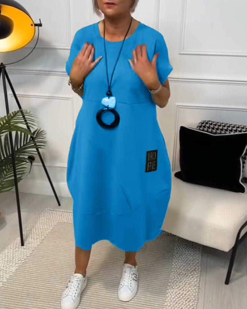 Elise | Casual Vrijetijdsjurk met Korte Mouwen - Bellanza