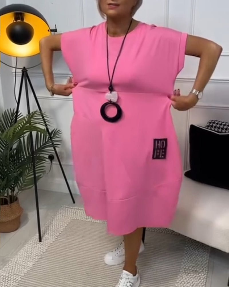 Elise | Casual Vrijetijdsjurk met Korte Mouwen - Bellanza