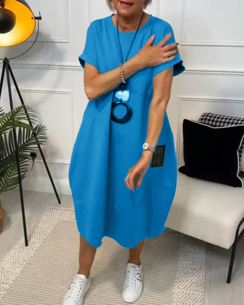 Elise | Casual Vrijetijdsjurk met Korte Mouwen - Bellanza