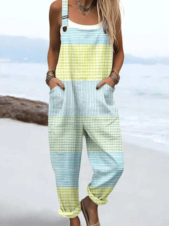 Elly - Vintage Lichte Jumpsuit - bellanza