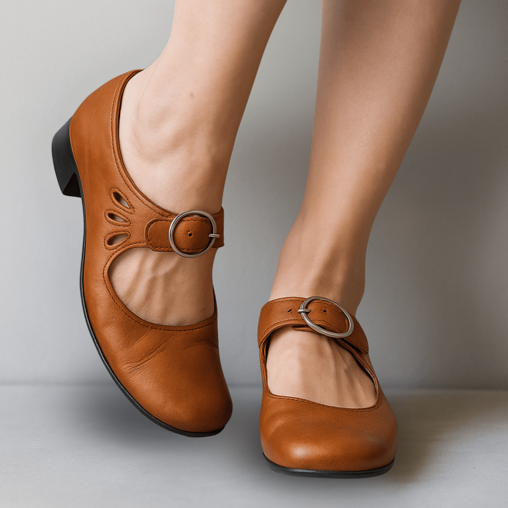 Elsa™ | Orthopedische leren sandalen met comfortabele sleezool - bellanza