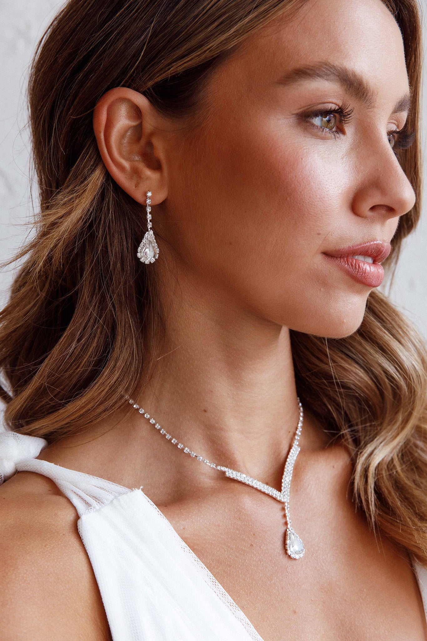 Ensemble Collier en Oorbellen Melissa Diamante Zilver - Bellanza