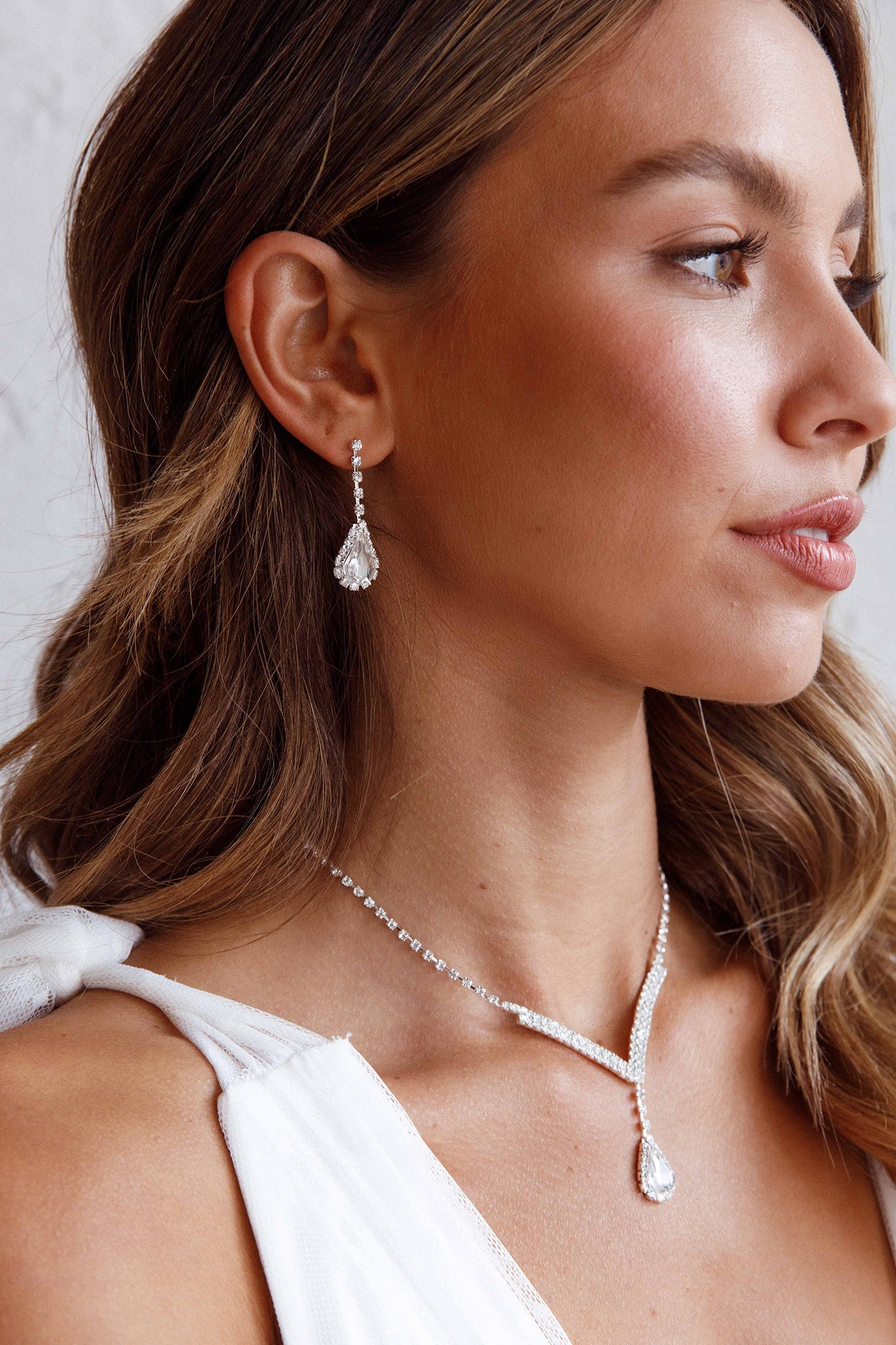 Ensemble Collier en Oorbellen Melissa Diamante Zilver - Bellanza