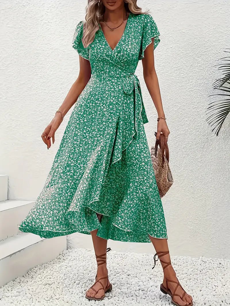 Estelle | Elegante Zomerjurk met Bloemenprint - bellanza