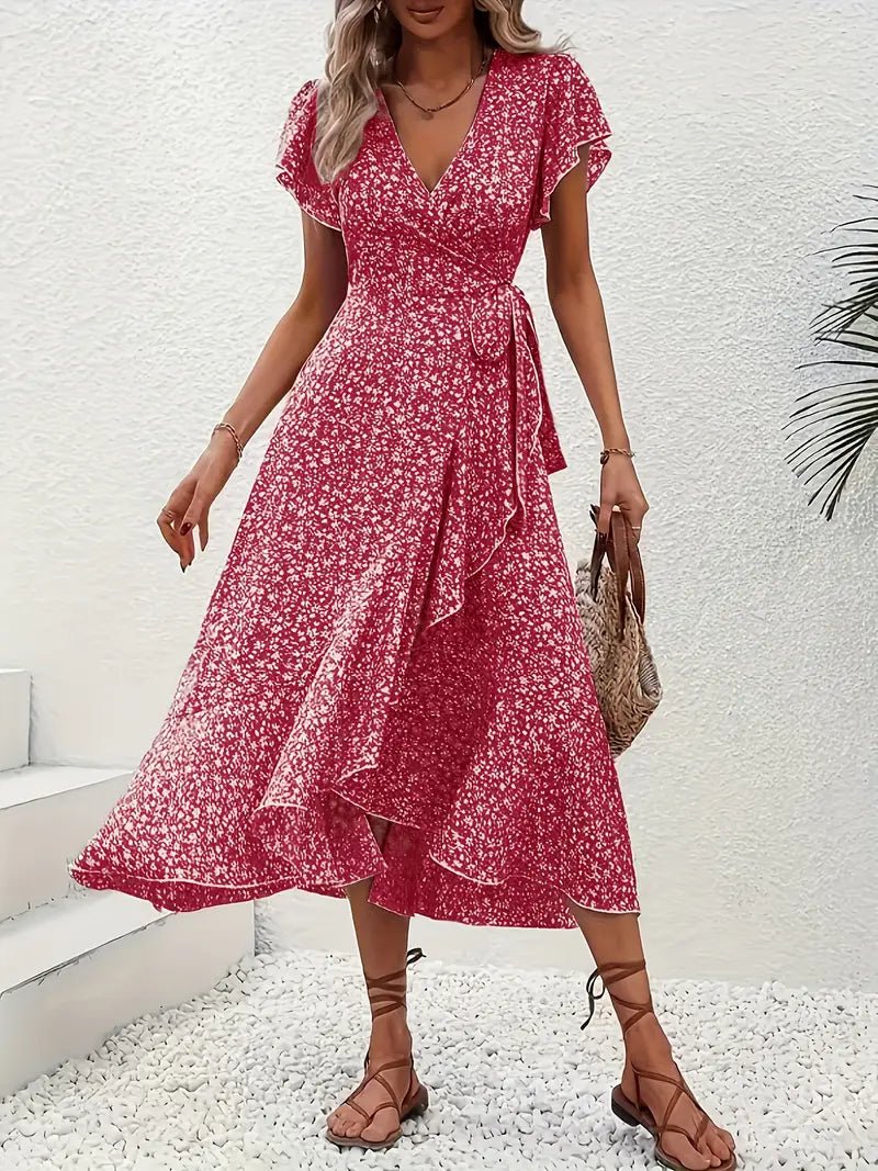 Estelle | Elegante Zomerjurk met Bloemenprint - bellanza