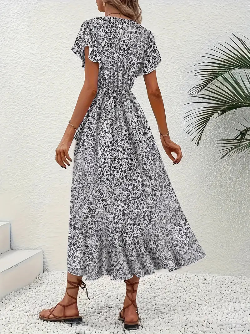 Estelle | Elegante Zomerjurk met Bloemenprint - bellanza