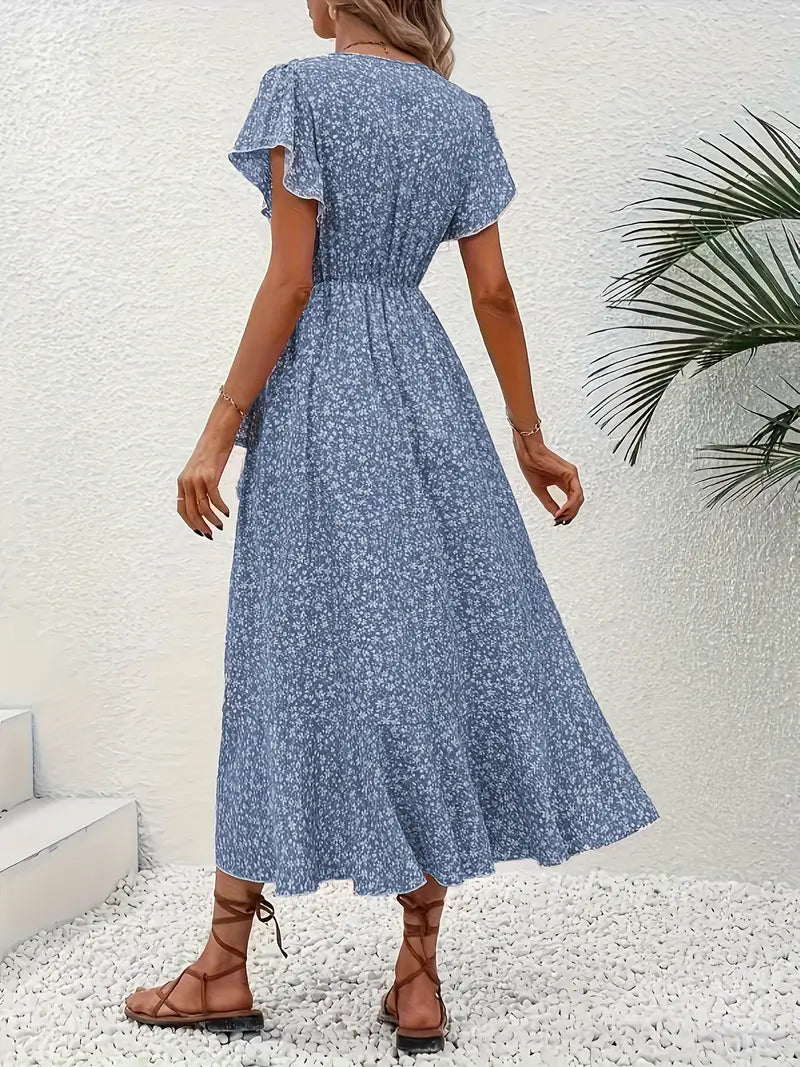 Estelle | Elegante Zomerjurk met Bloemenprint - bellanza