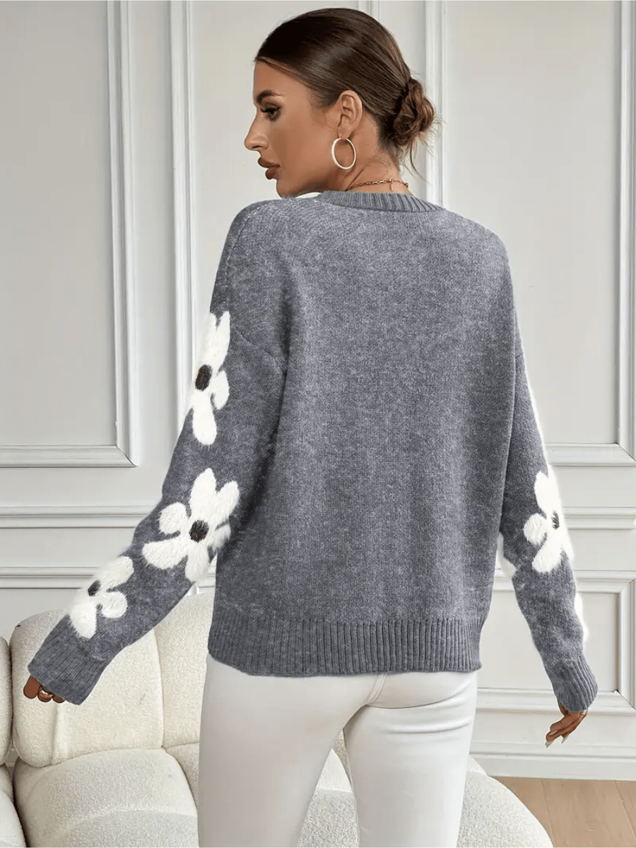 Flora | Elegante en Comfortabele Sweater met Bloemenprint - Bellanza