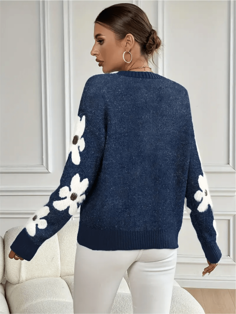 Flora | Elegante en Comfortabele Sweater met Bloemenprint - Bellanza