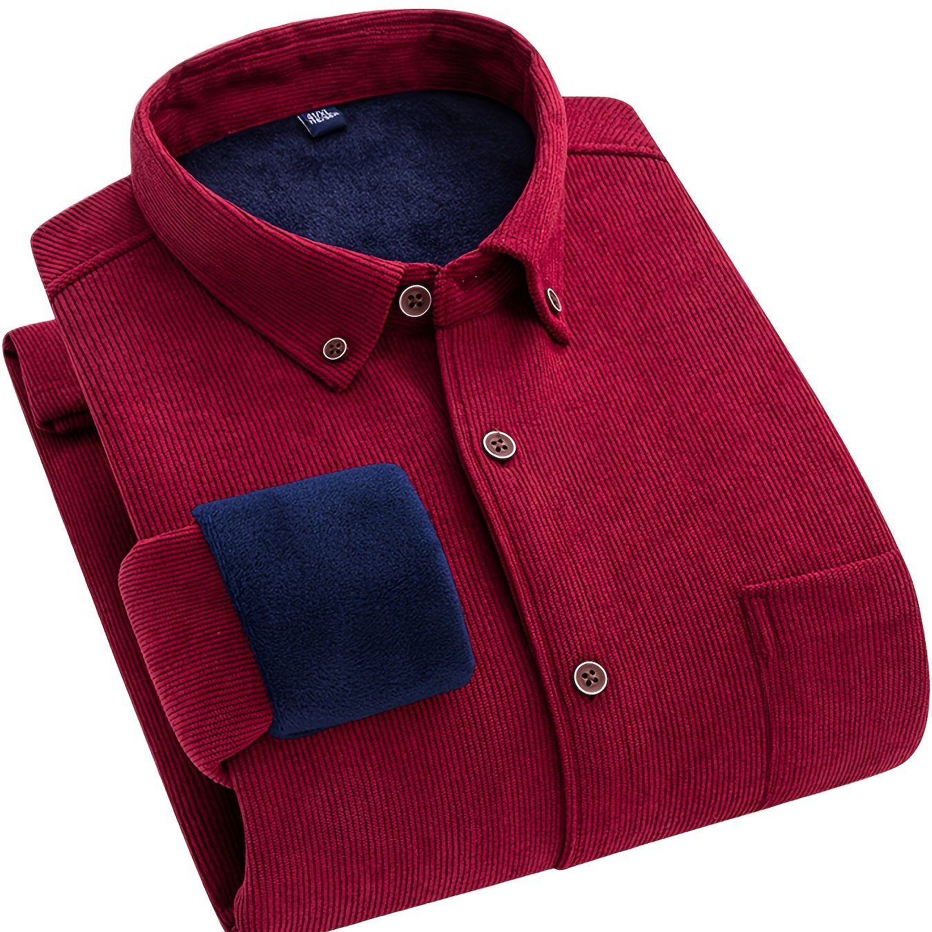 Flyn | Heren corduroy shirt met warme fleecevoering - Bellanza