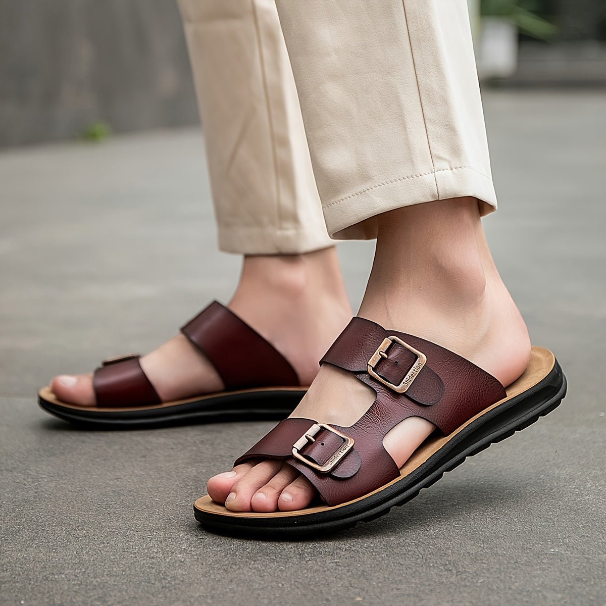 Gabriel Verstelbare Orthopedische Heren Sandalen - bellanza