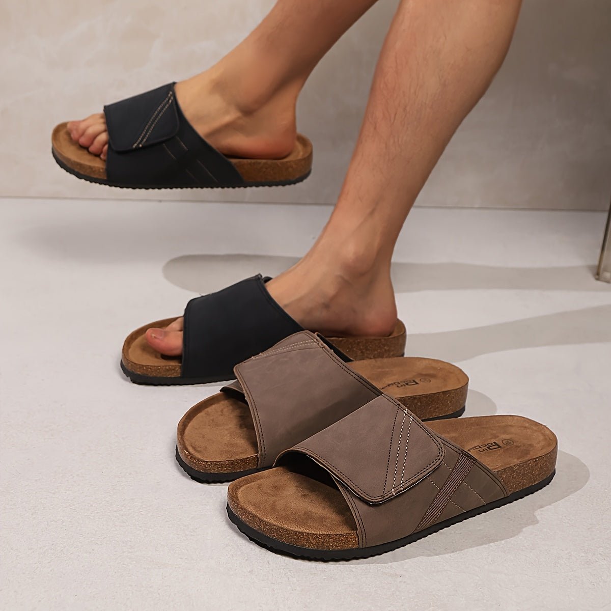 Gautier Verstelbare Slip - On Heren Sandalen - bellanza