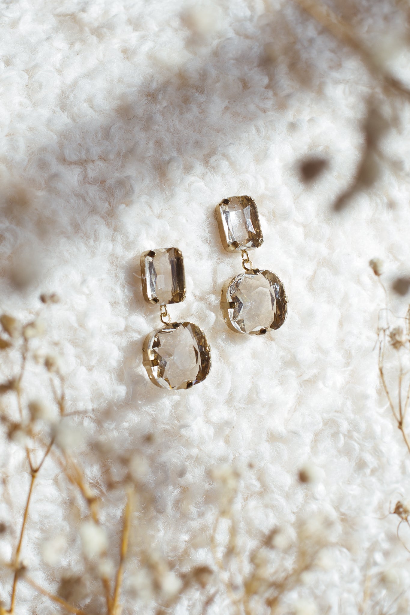 Georgia Transparante Kristallen Dangle Oorbellen - Bellanza