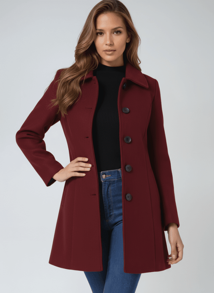 Gisel | Elegante winterjas voor dames met knopen - Bellanza
