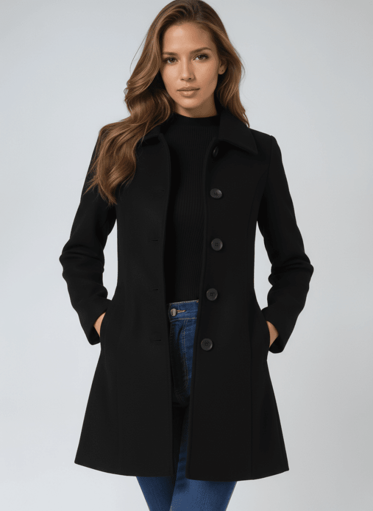 Gisel | Elegante winterjas voor dames met knopen - Bellanza