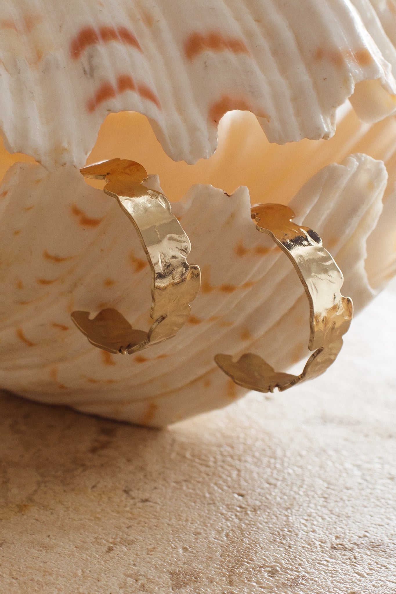 Gouden textuurcreolen Shari - Bellanza