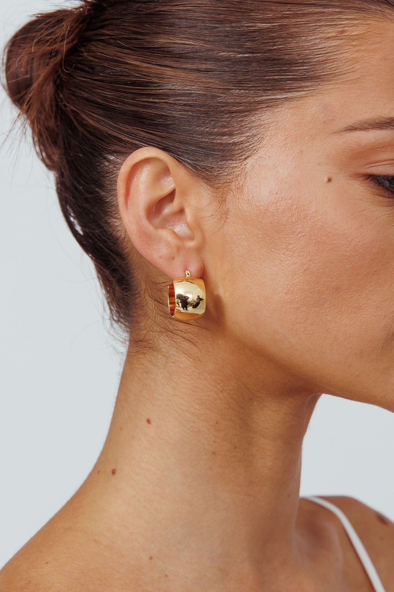 Grote gouden creolen Ami - Bellanza