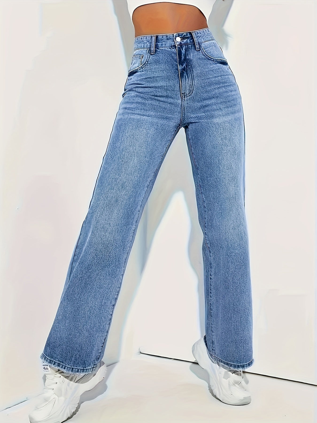 Icah | Stretch jeans met rechte pijpen voor dames - Bellanza