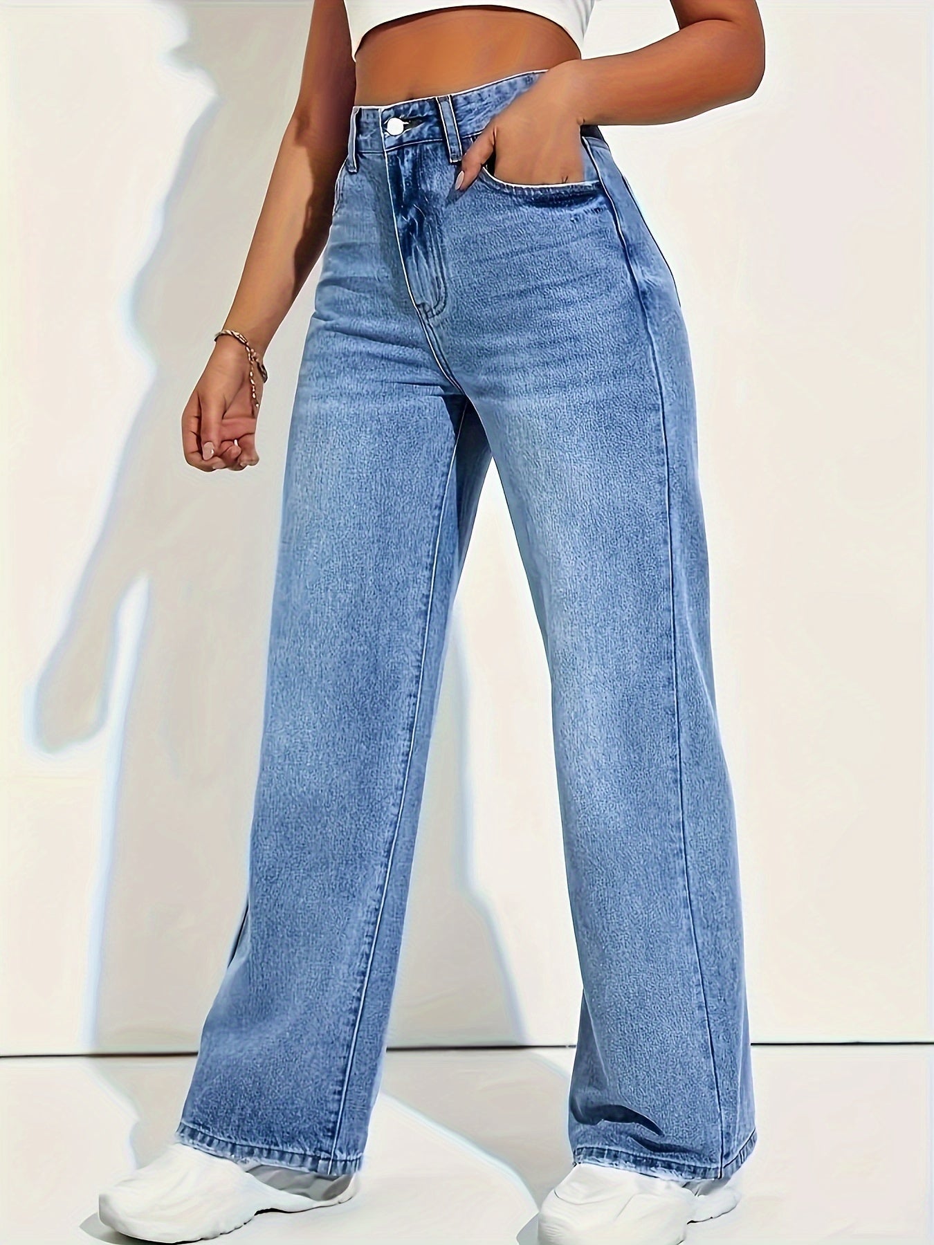 Icah | Stretch jeans met rechte pijpen voor dames - Bellanza