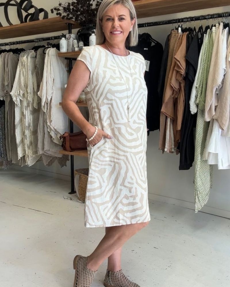 Isabelle | Casual Linnen Zomerjurk - bellanza