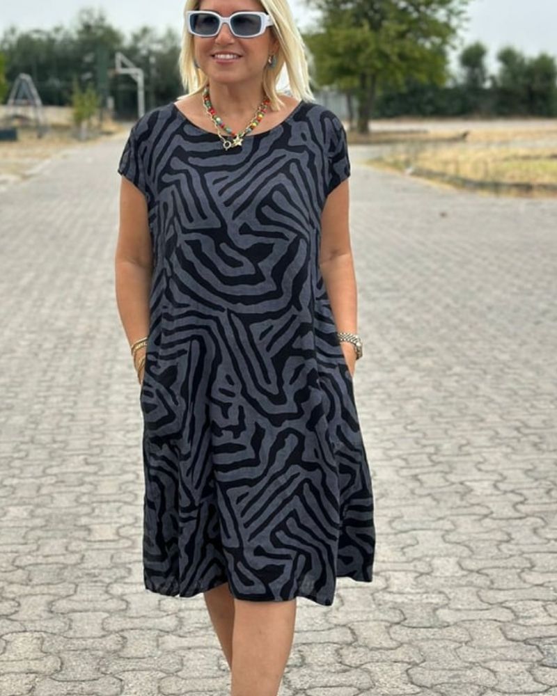 Isabelle | Casual Linnen Zomerjurk - bellanza