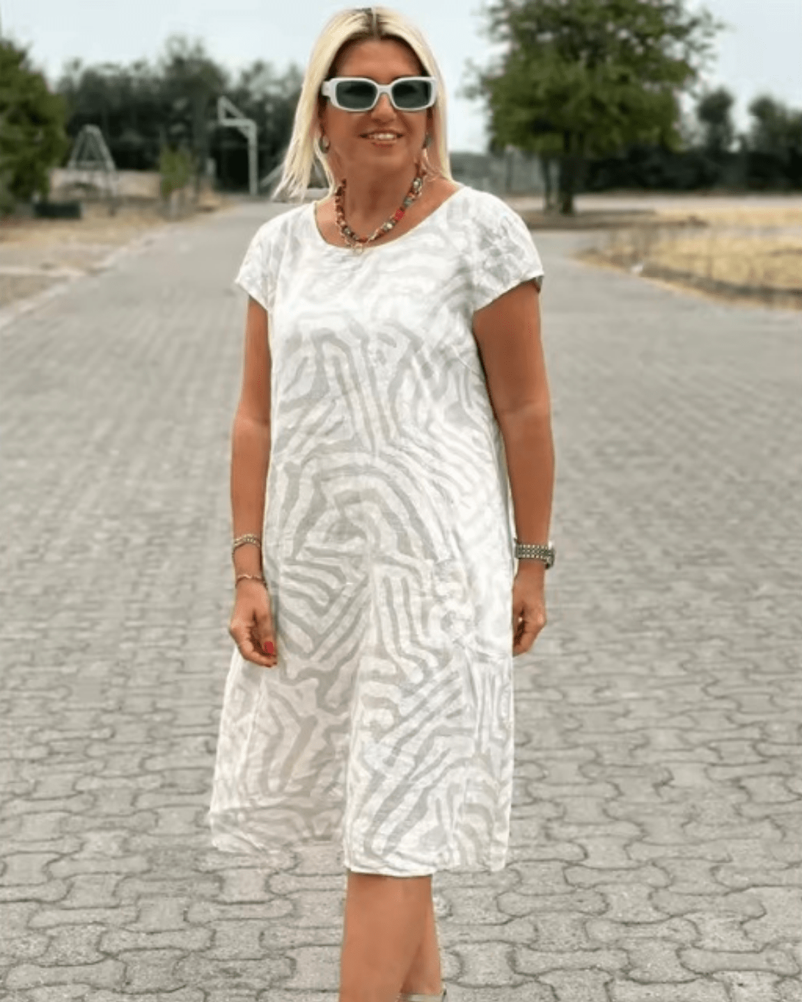 Isabelle | Casual Linnen Zomerjurk - bellanza