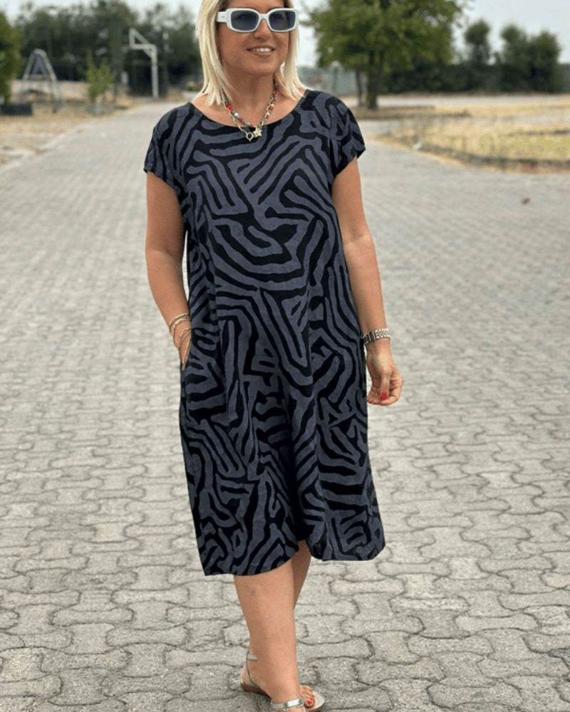 Isabelle | Casual Linnen Zomerjurk - bellanza