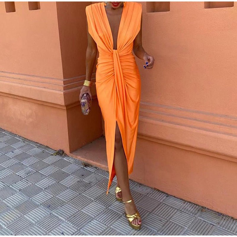 Isabelle - Feestjurk met diepe V - hals - bellanza