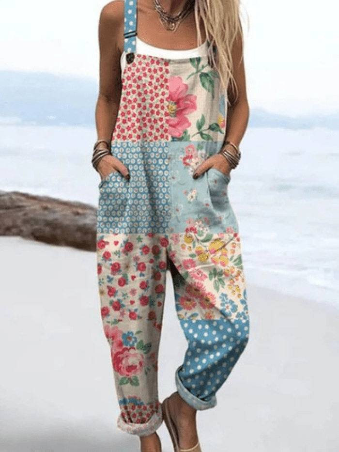Jane - Casual Bloemen Jumpsuit - bellanza