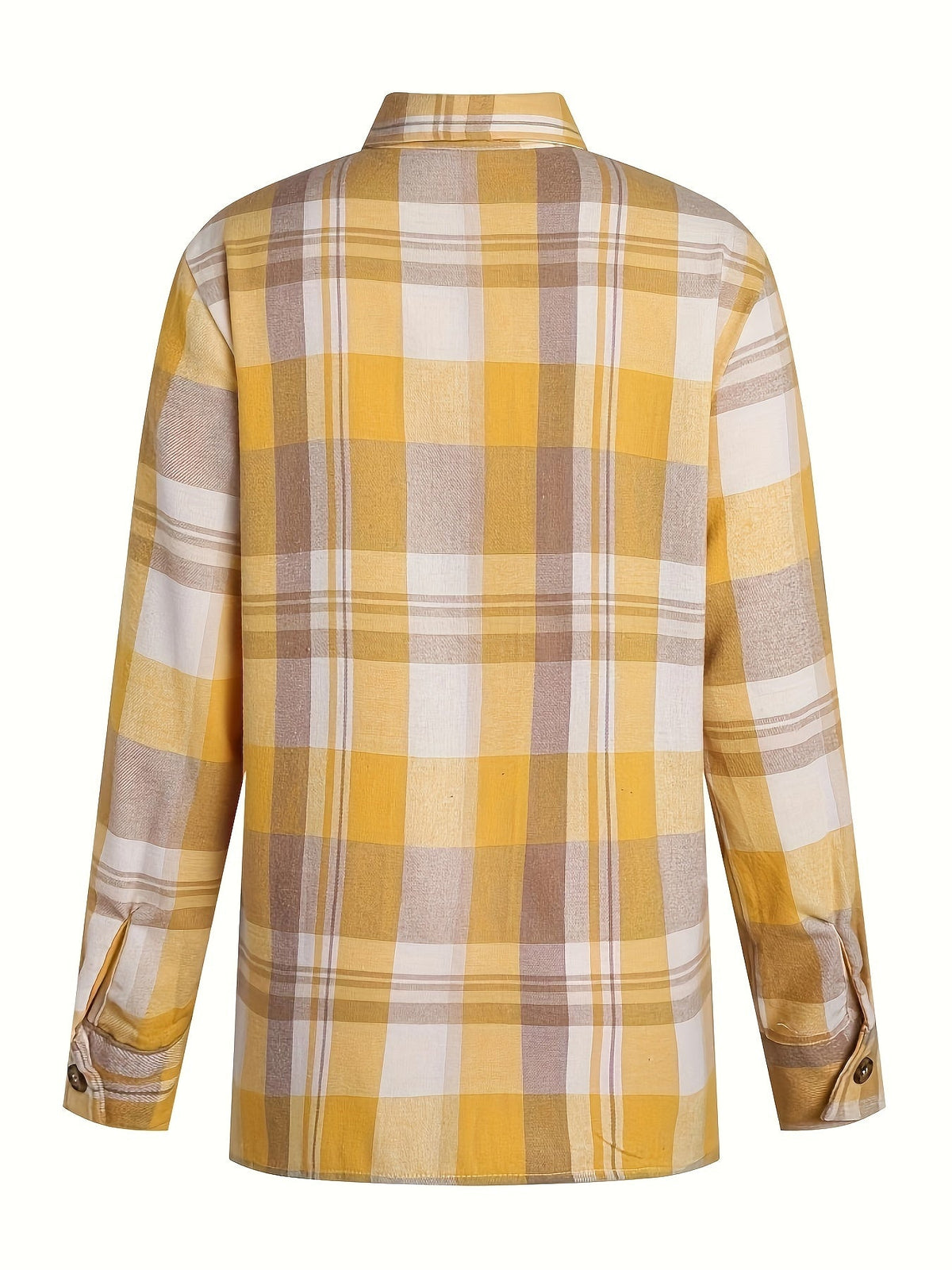 Jolanda | Elegante Geruite Zomer Blouse met Lange Mouwen - Bellanza