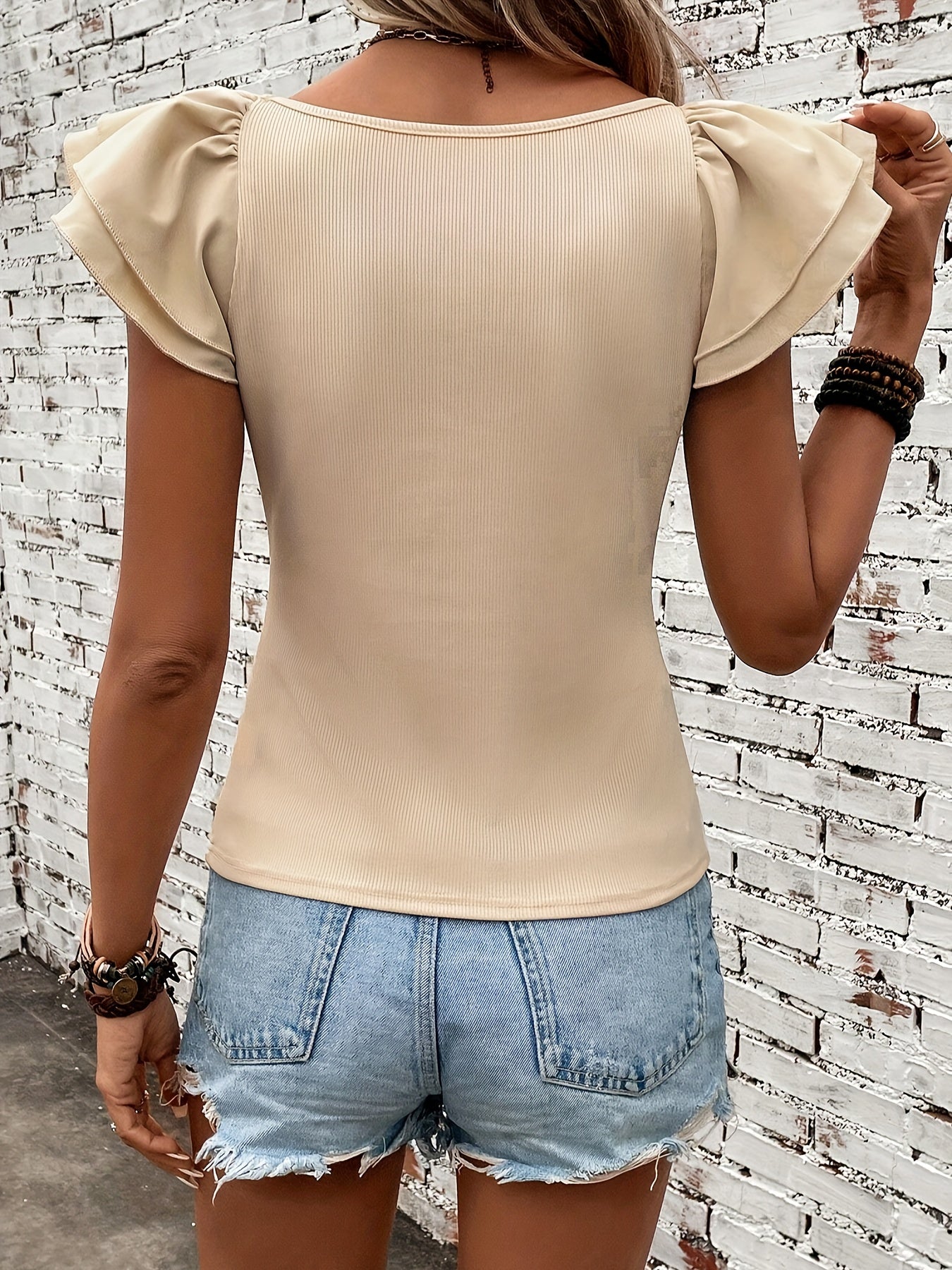 Juliette™ | Klassieke Zomertop met Uniek Mouwdesign - bellanza