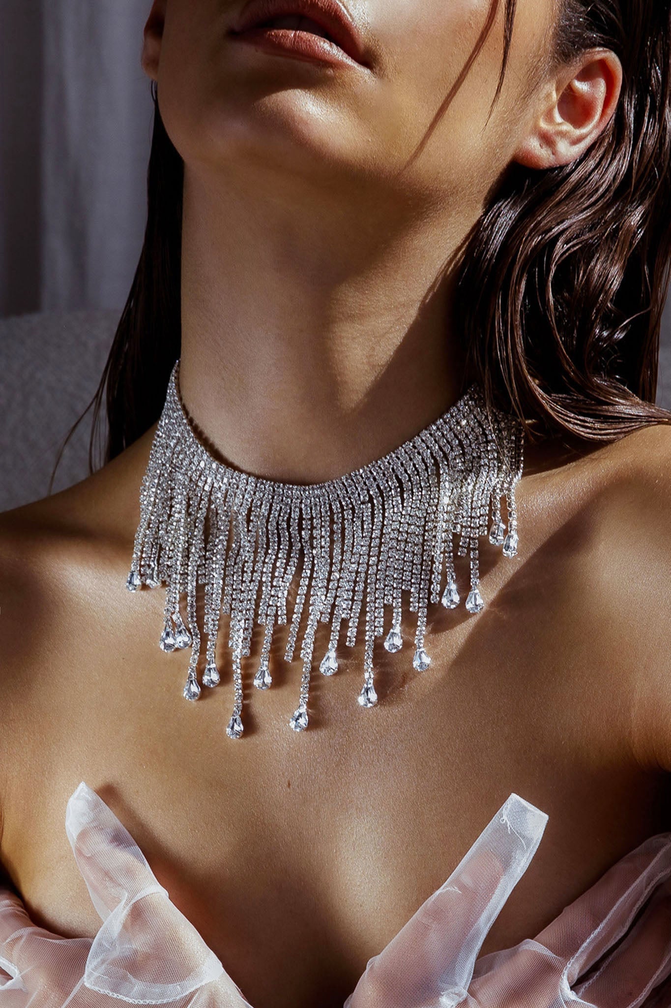 Ketting in Kristal Cascade Isadora Zilver - Bellanza