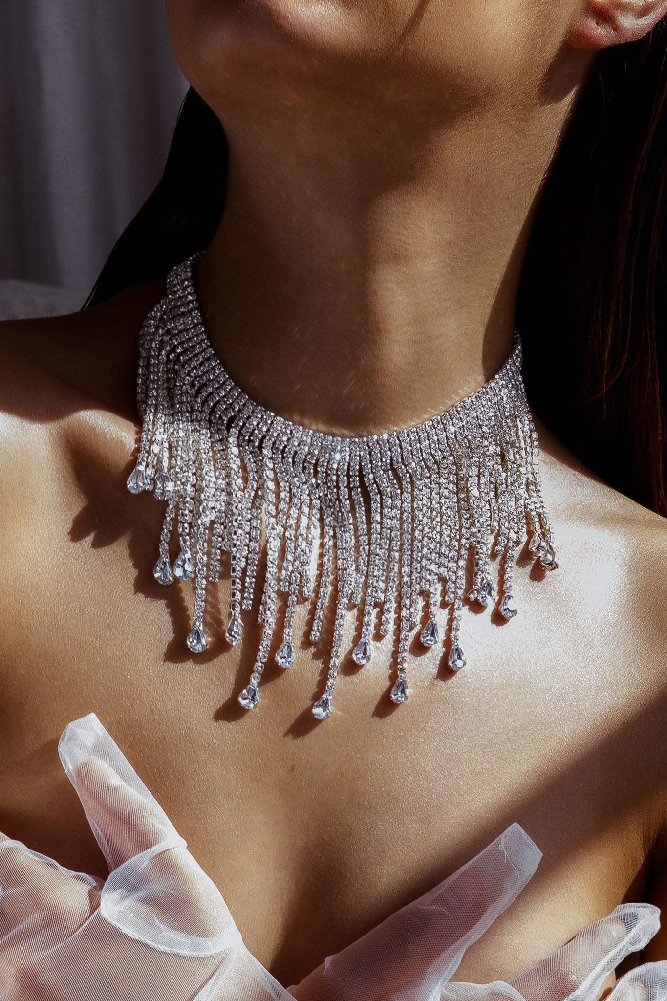 Ketting in Kristal Cascade Isadora Zilver - Bellanza