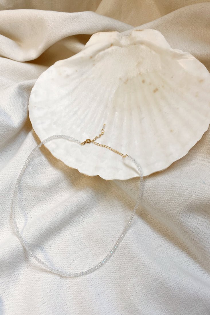 Ketting met heldere kristallen parels Misty - Bellanza