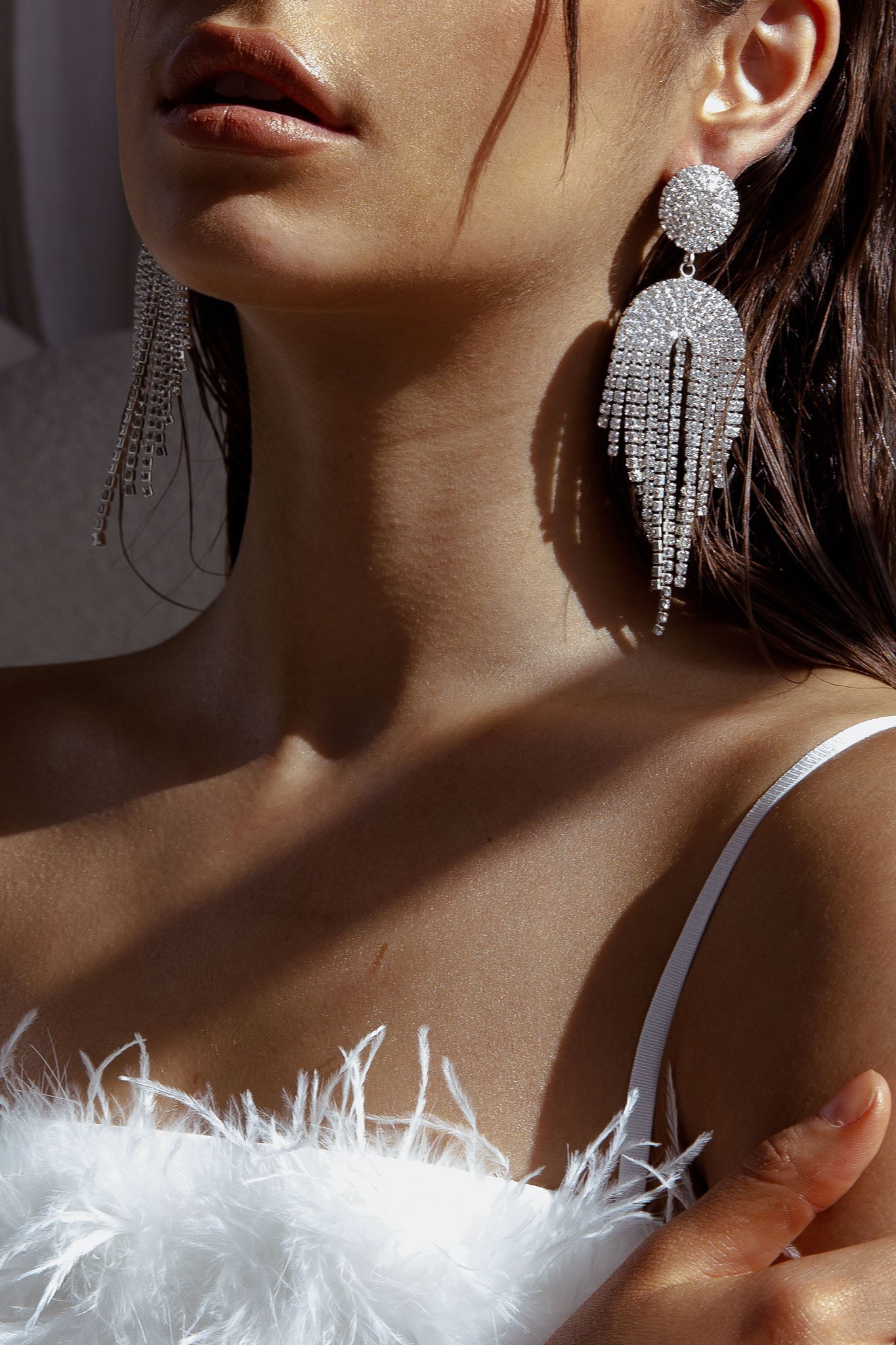 Kiara Cascade Oorbellen in Zilver - Bellanza