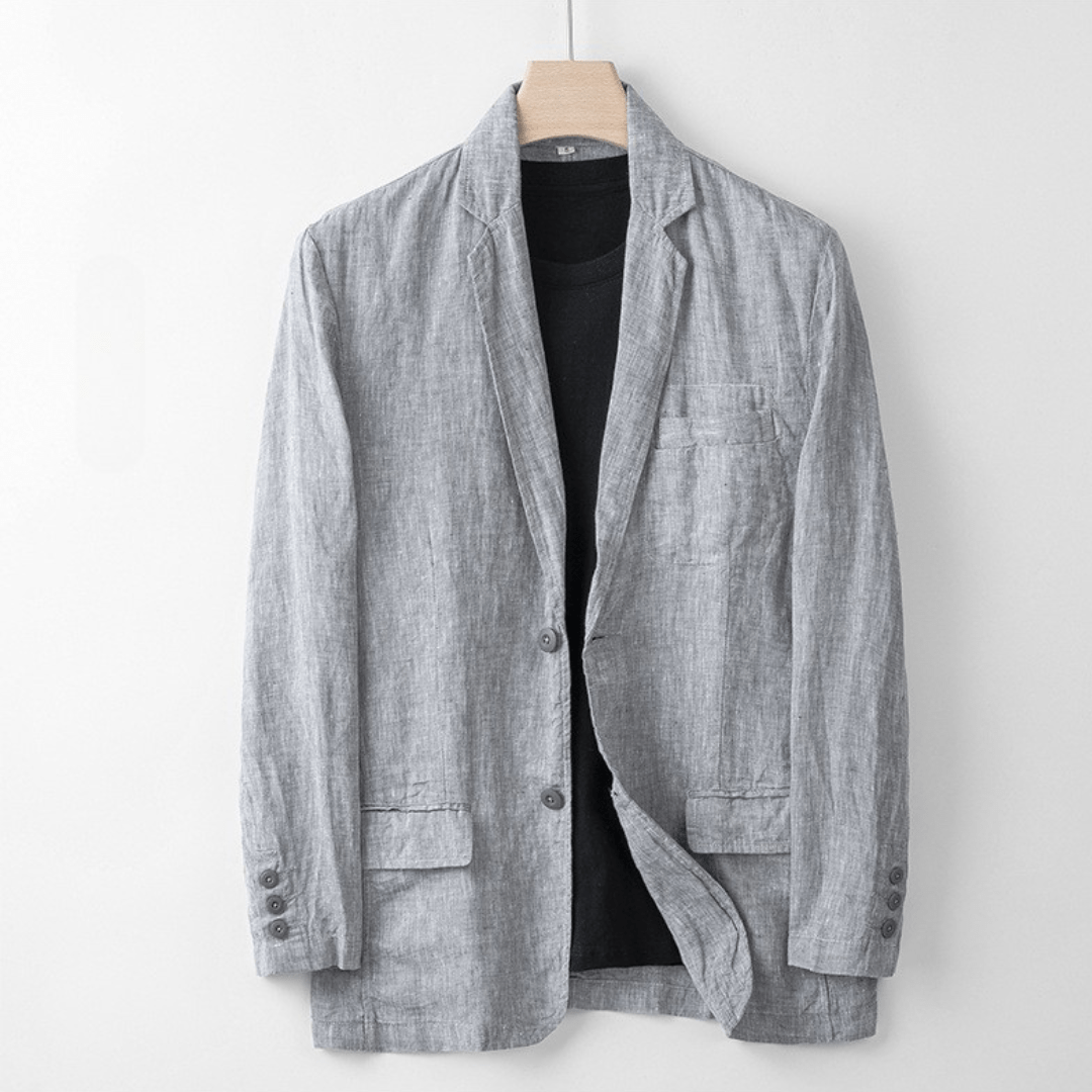 Klassieke Tailored Fit Linnen Blazer - bellanza