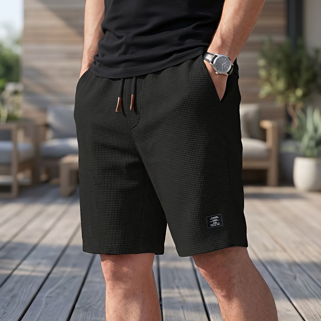 Korte bukser herre | Komfortable sommershorts med elastisk talje - Bellanza