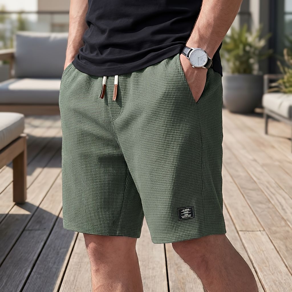 Korte bukser herre | Komfortable sommershorts med elastisk talje - Bellanza