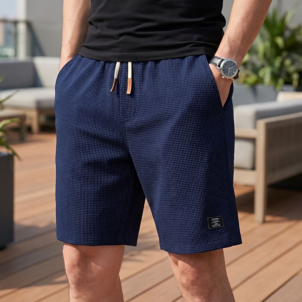 Korte bukser herre | Komfortable sommershorts med elastisk talje - Bellanza