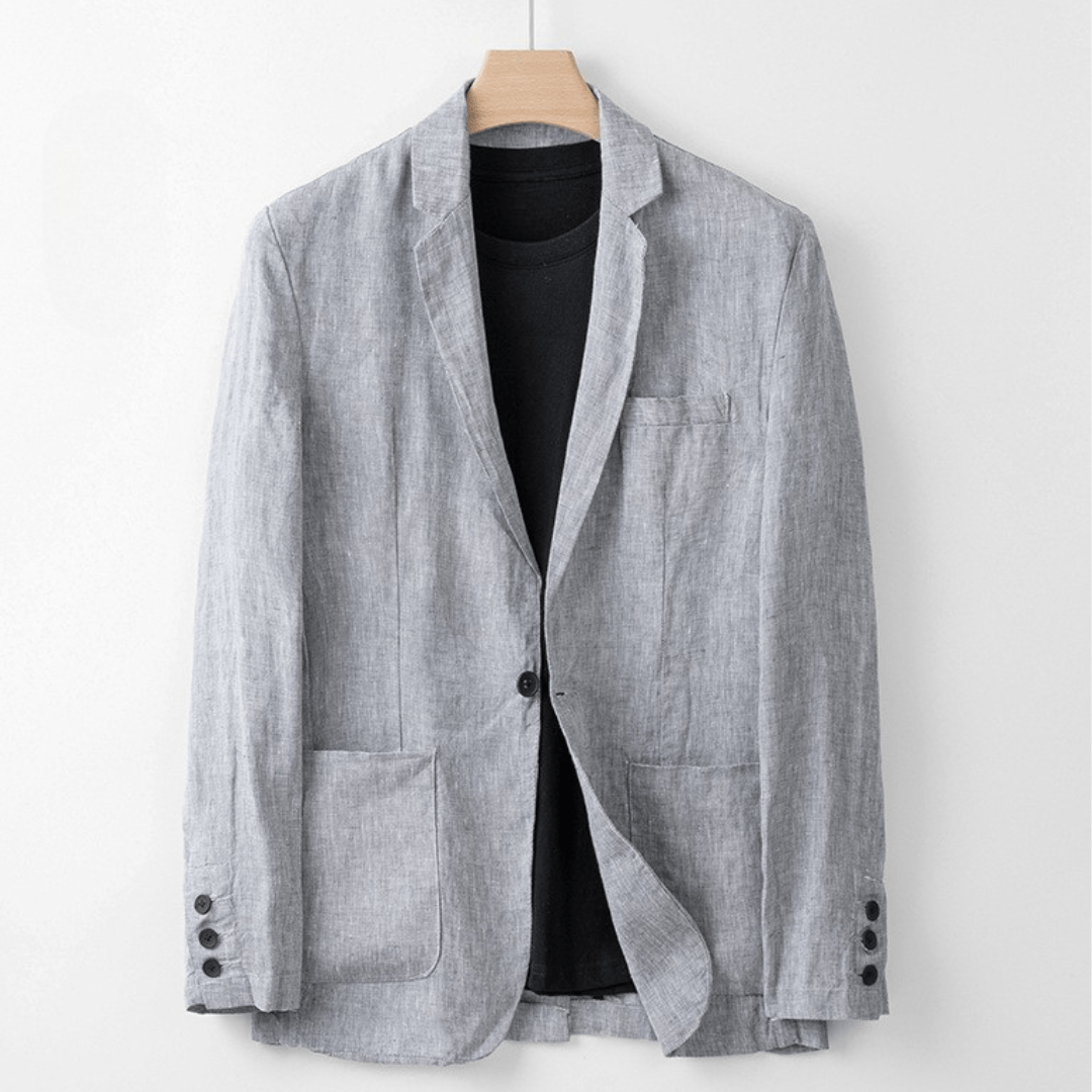 Kust Tailored Fit Linnen Blazer - bellanza