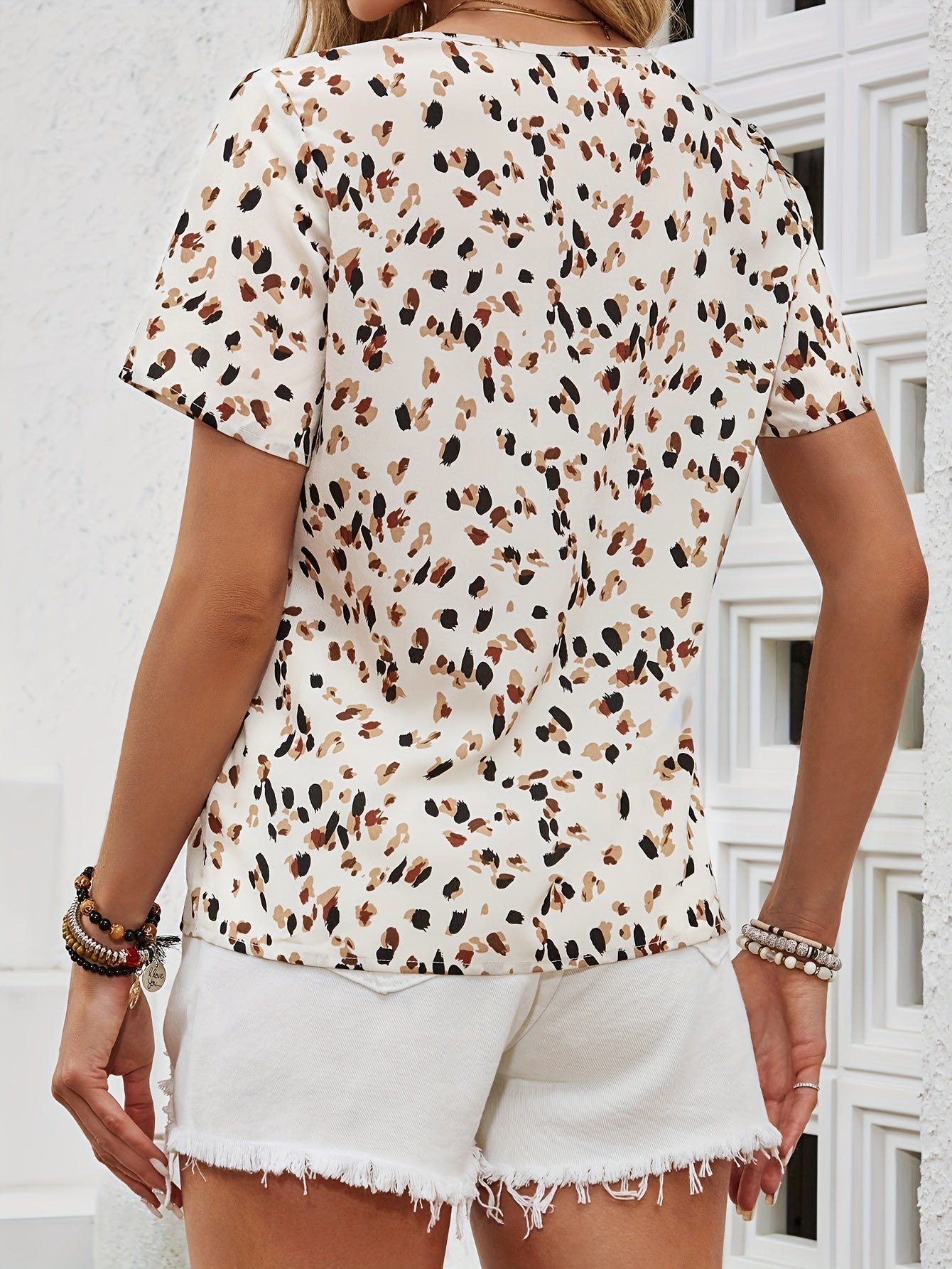 Léa™ | Klassieke Zomerblouse met Unieke Print - bellanza