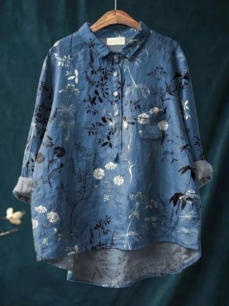 Lila - blouse met bloemenprint - bellanza