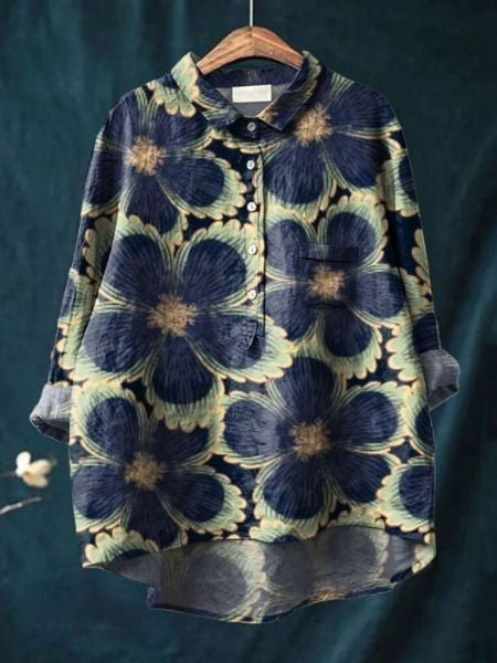 Lila - blouse met bloemenprint - bellanza