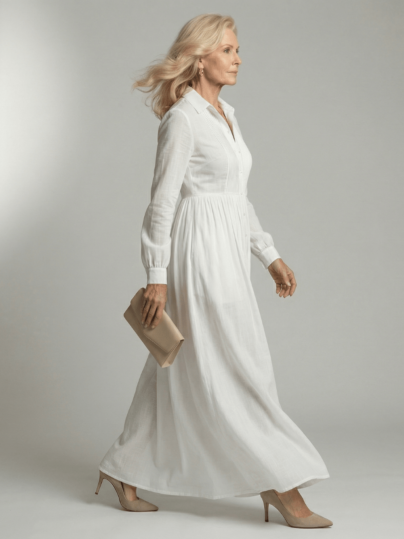 Lioren | Maxi Jurk Zachte Flow - Bellanza